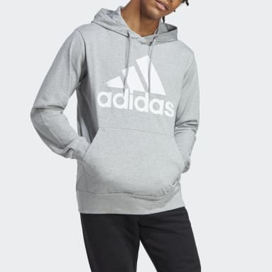Men Sportswear Grey Essentials Logo Hoodie