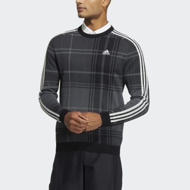 남성 Golf Black 긴팔 그래픽 풀오버 스웨터