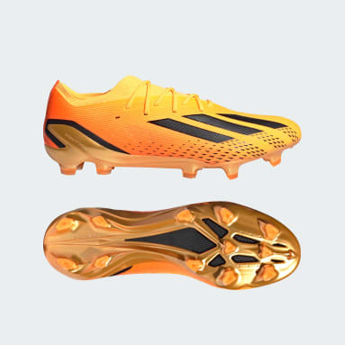 Botas de Futebol X Speedportal.1 – Piso firme Dourado Futebol