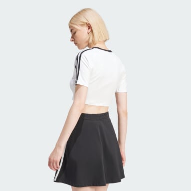 Camiseta Baby 3 bandas Blanco Mujer Originals