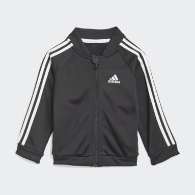 Infant & Toddlers 0-4 Years Essentials Black 3-Stripes Tricot Track Suit