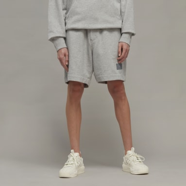 Heren Y-3 grijs Y-3 Organic Cotton Terry Short