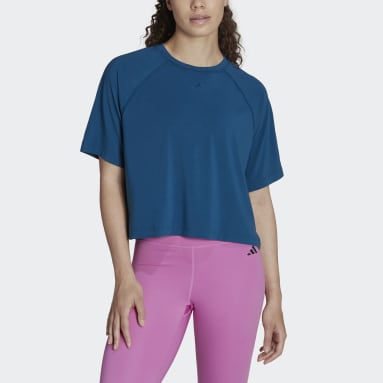Polera AEROREADY Wrap-Back Azul Mujer Training