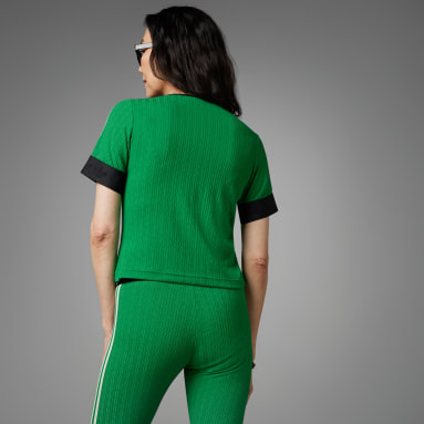 T-shirt adicolor 70s Knit Verde Donna Originals