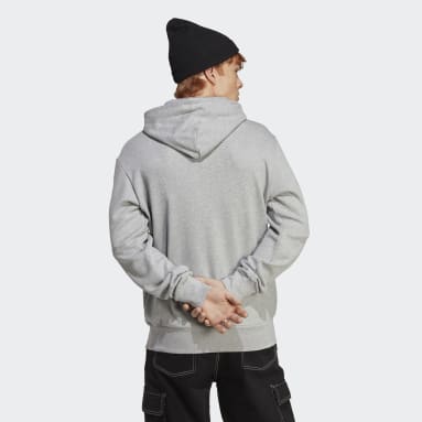 Camisola com Capuz em Moletão Essentials Cinzento Homem Sportswear