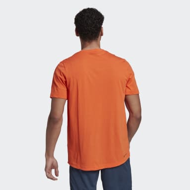 Men Gym & Training Orange Designed to Move Logo Tee