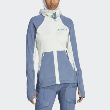 Terrex Tech Flooce Hooded Hiking Fleece Jakke Grønn