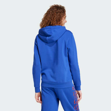 Women s Blue Hoodies Sweatshirts adidas US