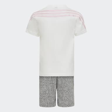 Completo adidas x Disney Mickey Mouse Summer Bianco Bambini Sportswear