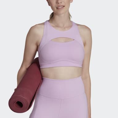 Women Gym & Training Purple CoreFlow Studio Medium-Support Yoga Wind Bra