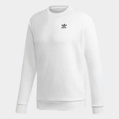 Sweat-shirt LOUNGEWEAR Trefoil Essentials Crewneck Blanc Hommes Originals