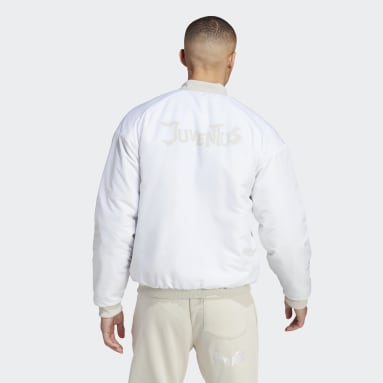 Men Football White Juventus Chinese Story Padded Jacket