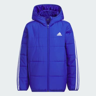 Barn Sportswear Blå 3-Stripes Padded Jacka