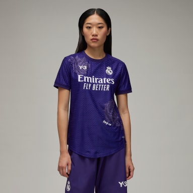Women's Y-3 Purple Real Madrid 23/24 Fourth Authentic Jersey