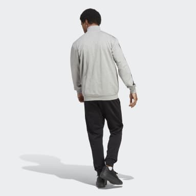Basic 3-Stripes French Terry Track Suit Szary