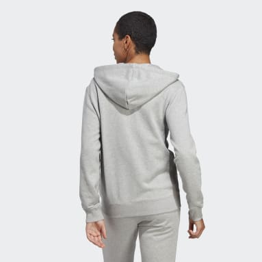 Dam Sportswear Grå Essentials Linear Full-Zip French Terry Hoodie