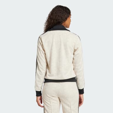 Adidas tracksuit white with gold edge store
