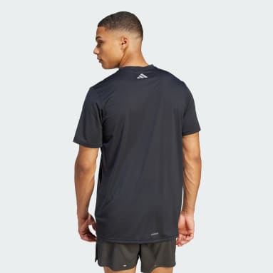 남성 Running Black 브랜드 러브 티