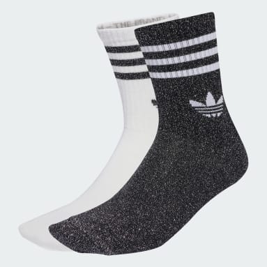 Ponožky 3-Stripes Glitter Crew - 2 páry