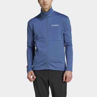 Men TERREX Blue Terrex Multi Light Fleece Full-Zip Jacket