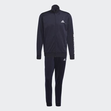 Men Sportswear Blue Primegreen Essentials Linear Logo Track Suit