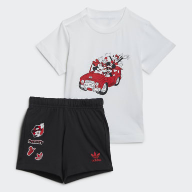 Kinderen Originals Wit Disney Mickey and Friends Short en T-shirt Setje