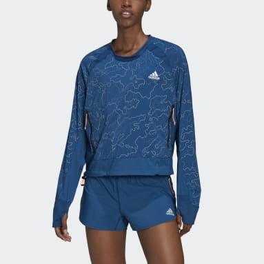 Veste ras-du-cou X-City Running Bleu Femmes Course