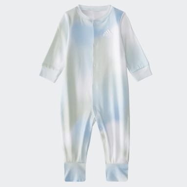 Infant & Toddler Training Blue Allover Print Snap Footie Coveralls