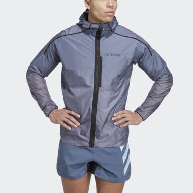 Rompevientos de Trail Running Terrex Agravic Windweave Azul Hombre TERREX