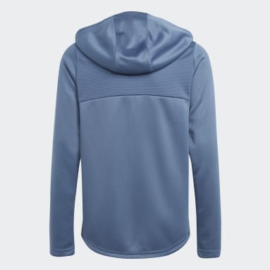 Chaqueta con capucha AEROREADY HIIT Full-Zip Azul Niño Gimnasio Y Entrenamiento