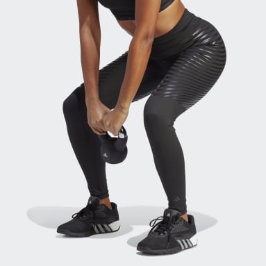 Γυναίκες Γυμναστήριο Και Προπόνηση Μαύρο Techfit Control x RHEON™ Full-Length Leggings