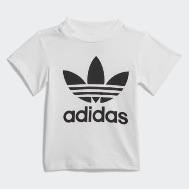 Conjunto Shorts Camiseta Trefoil (UNISSEX) Branco Kids Originals