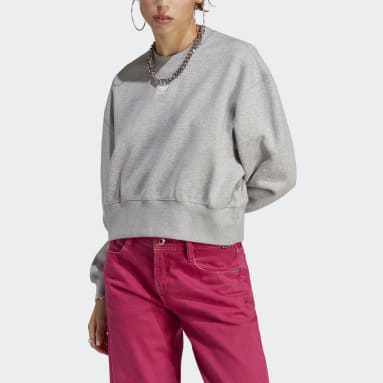 Women's Originals Grey Adicolor Essentials Crew Sweatshirt