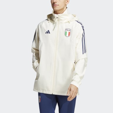 Men Football White Italy Condivo 23 Rain Jacket