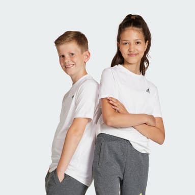 T-shirt Essentials Small Logo Cotton Bianco Bambini Sportswear