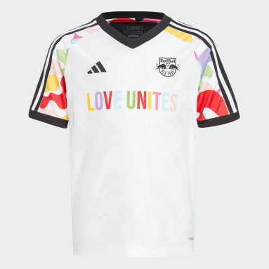 Youth Soccer White New York Red Bulls Pride Pre-Match Jersey