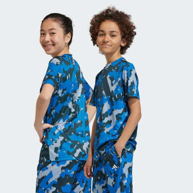 T-shirt Train Essentials Seasonal AEROREADY Allover Print Regular-Fit Grigio Bambini Fitness & Training