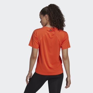 T-shirt HIIT Orange Femmes Fitness Et Training