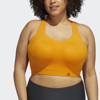Women Trail Running Orange Ultimate Bra (Plus Size)
