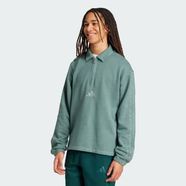 Sweat-shirt demi-zip délavé en tissu éponge All SZN