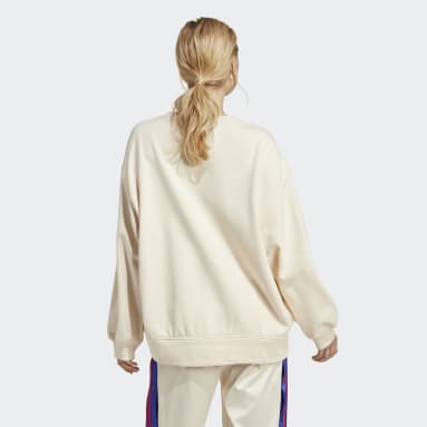 Women Originals Beige Premium Essentials Oversized Sweatshirt