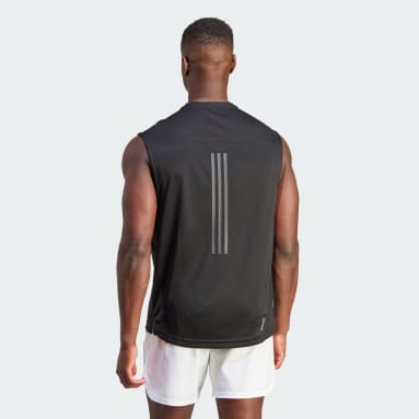 Playera Sin Mangas de Entrenamiento Gym Heat Negro Hombre Training