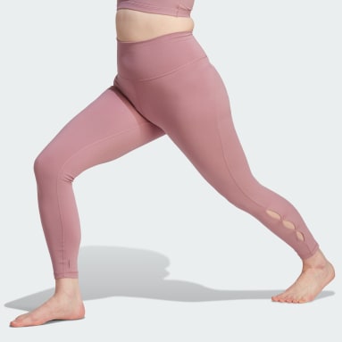 Women Training Pink Yoga Studio Slits 7/8 Leggings