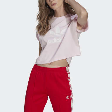 T-shirt Adicolor Classics Short Trefoil Rose Femmes Originals