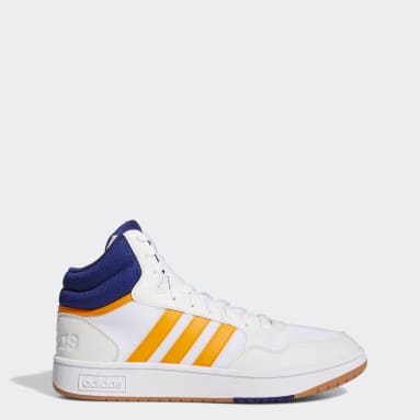 Men's Essentials White Hoops 3.0 Mid Shoes