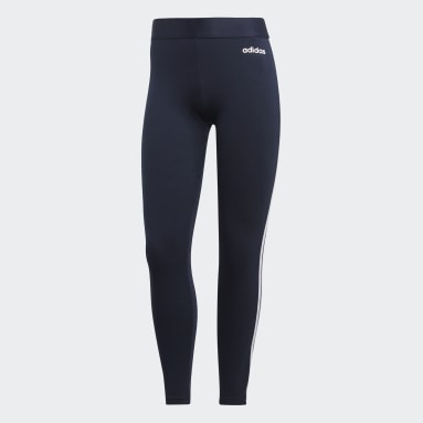 Calzas Essentials 3 Tiras - Tiro Bajo Azul Mujer Sportswear