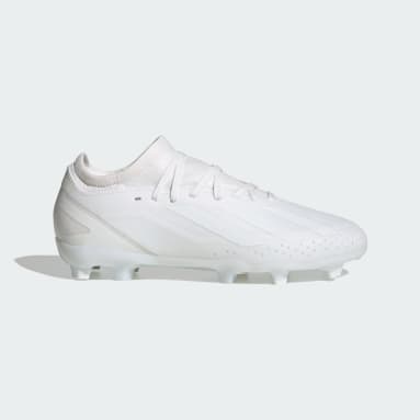 Botas de Futebol X Crazyfast.3 – Piso firme Branco Criança Futebol