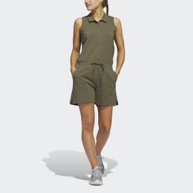 Women Golf Green 니트 골프 롬퍼