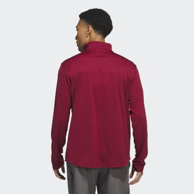 Men's Sportswear Red Under the Lights Long Sleeve 1/4 Zip Knit Top