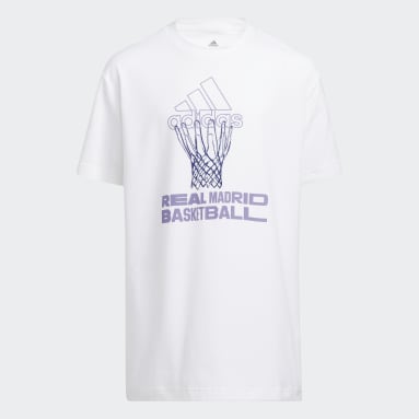 Boys Basketball White Real Madrid Graphic T-Shirt